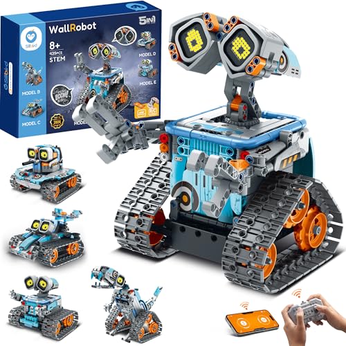 Sillbird 5-in-1-Technik Roboter Kinder für Jungen, Programmierbares Bauspielzeug mit App-Fernsteuerung, Kreative Mint Jungen und Mädchen ab 8+ Jahren von Sillbird