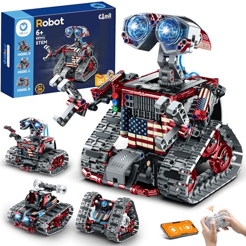 Sillbird Technic Ferngesteuerter & Programmierbarer Roboter, 4in1 Roboticset Kinder für Jungen, Kreative Geschenke (631 Stück) von Sillbird