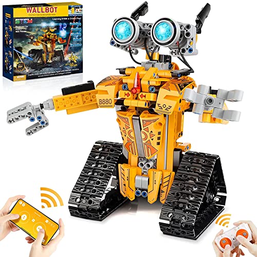 Sillbird Roboter STEM-Projekte für Kinder im Alter von 8–12 Jahren, ferngesteuerter Roboter, Bauspielzeug, Gedenkstürme, Geschenke für Jungen und Mädchen, Alter 7, 8, 9, 10, 11, 12–15 (468 Stück) von Sillbird