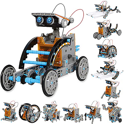 Sillbird Solar Roboter Kinder Spielzeug , 12-in-1 STEM Konstruktion Bauset, 190 Stücke Lernspielzeug Geschenk für Jungen Mädchen ab 8 9 10+ Jahren, Angetrieben durch Solarenergie von Sillbird