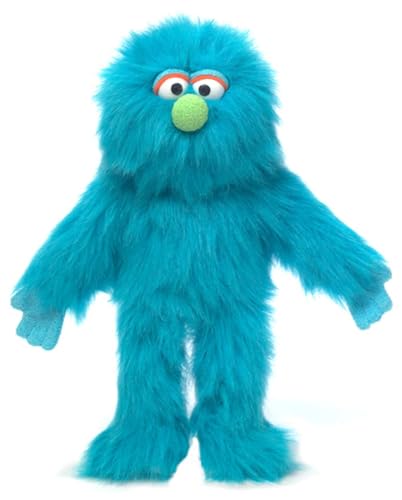 Monsterblau von Silly Puppets | 40 cm Handpuppe für Kinder | Mit Beweglichem Mund Und Armen | Abnehmbare Handwaschbare Kleidung von Silly Puppets