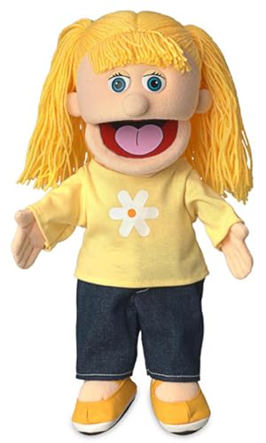 Katie von Silly Puppets | 40 cm Handpuppe für Kinder | Mit Beweglichem Mund Und Armen | Abnehmbare Handwaschbare Kleidung von Silly Puppets