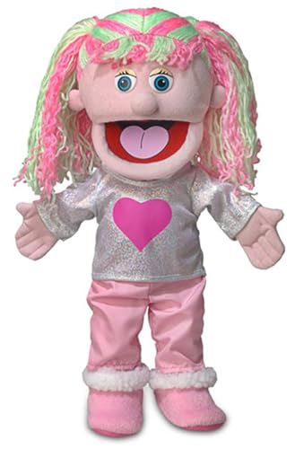 Kimmie von Silly Puppets | 40 cm Handpuppe für Kinder | Mit Beweglichem Mund Und Armen | Abnehmbare Handwaschbare Kleidung von Silly Puppets