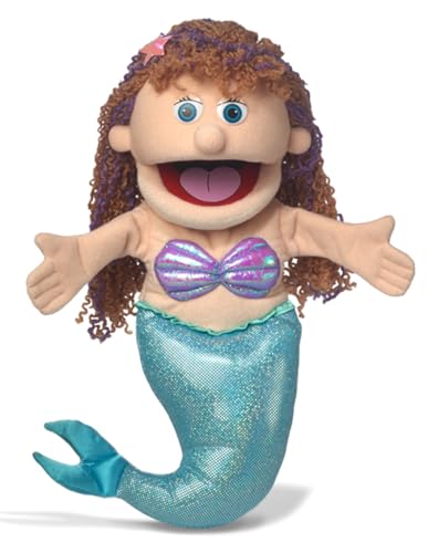 Mermaid von Silly Puppets | 40 cm Handpuppe für Kinder | Mit Beweglichem Mund Und Armen | Abnehmbare Handwaschbare Kleidung von Silly Puppets
