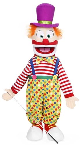 63,5 cm Clown mit Hut, Ganzkörper, Ventriloquist-Stil Puppe von Silly Puppets