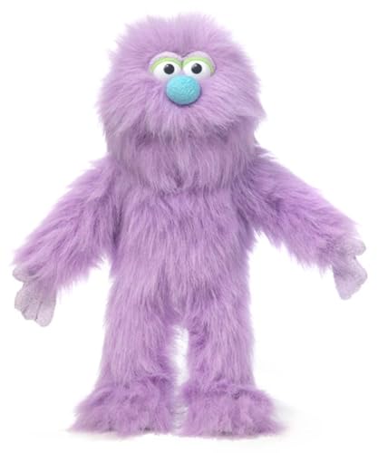 Monster Lila von Silly Puppets | 40 cm Handpuppe für Kinder | Mit Beweglichem Mund Und Armen | Abnehmbare Handwaschbare Kleidung von Silly Puppets