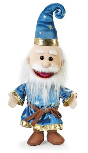Wizard von Silly Puppets | 40 cm Handpuppe für Kinder | Mit Beweglichem Mund Und Armen | Abnehmbare Handwaschbare Kleidung von Silly Puppets