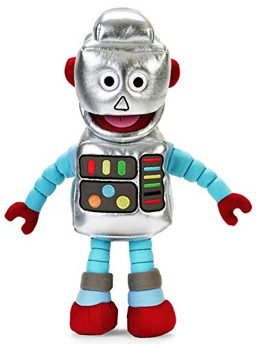 Robot von Silly Puppets | 40 cm Handpuppe für Kinder | Mit Beweglichem Mund Und Armen | Abnehmbare Handwaschbare Kleidung von Silly Puppets