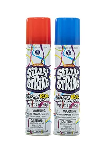 Die originale Silly String! Silly String 2er-Pack, verschiedene Farben, 85 g große Dose – die einzige echte Party in einer Dose. Sei albern. Schießt über 4,5 m Die originale Silly String! Silly String 2er-Pack, verschiedene Farben, 85 g große Dose – die einzige echte Party in einer Dose. Sei albern. Schießt über 4,5 m von Silly String