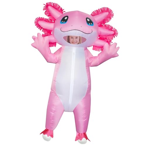 Silom Aufblasbares Kostüm Axolotl, Halloweenkostüme für Erwachsene, aufblasbare Kostüme für Männer und Frauen, lustige Verkleidungsparty, Axolotl-Kostüm für Kinder von Silom