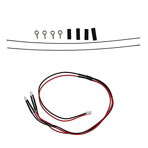 Silriku Stahlseil-Kit und LED-Lichtkabel für 1/16 RC Crawler Auto Upgrade Teile Dekoration Zubehör von Silriku