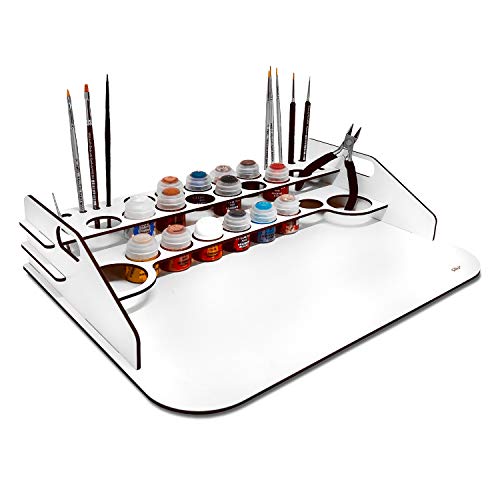 Silu- Paint Station Citadel-Farben. Organizer mit Kleiner Werkbank für Citadel Paints, mit Pinsel- und Werkzeughalter, zum Bemalen von W40K und Miniaturen Silu- Paint Station Citadel-Farben. Organizer mit Kleiner Werkbank für Citadel Paints, mit Pinsel- und Werkzeughalter, zum Bemalen von W40K und Miniaturen von Silu