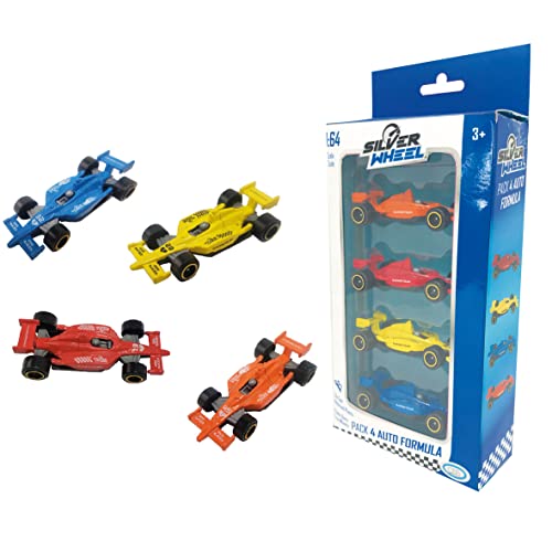 Silver Wheel - Pack 4 Auto Formel in Die Cast Sc. 1:64 Freilauf Silver Wheel - Pack 4 Auto Formel in Die Cast Sc. 1:64 Freilauf von Silver Wheel