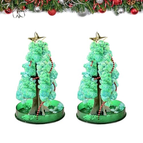 SilverChry 2 Stück Magischer Wachsender Weihnachtsbaum, Magischer Papier-Baum, Mini Weihnachtsbaum Dekoration, DIY Wachsender Weihnachtsbaum für Jungen und Mädchen, lustige SilverChry 2 Stück Magischer Wachsender Weihnachtsbaum, Magischer Papier-Baum, Mini Weihnachtsbaum Dekoration, DIY Wachsender Weihnachtsbaum für Jungen und Mädchen, lustige von SilverChry