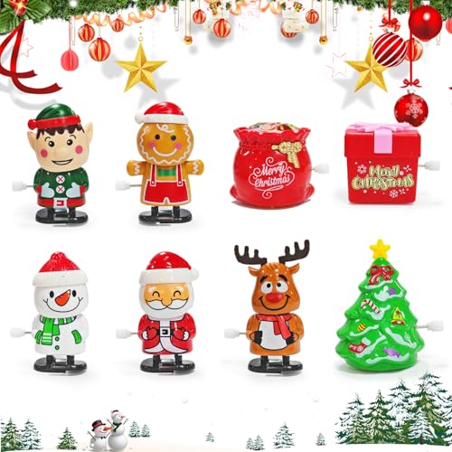 SilverChry Christmas Wind Up Toy, 8 Stück Weihnachts Aufziehspielzeug, Aufziehspielzeug Weihnachten, Aufziehspielzeug Blech Weihnachten für Weihnachtsstrümpfe Und Geschenktütenfüller SilverChry Christmas Wind Up Toy, 8 Stück Weihnachts Aufziehspielzeug, Aufziehspielzeug Weihnachten, Aufziehspielzeug Blech Weihnachten für Weihnachtsstrümpfe Und Geschenktütenfüller von SilverChry