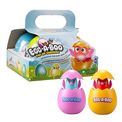 Eggaboo 4er Pack, versteckt entzückende Küken für Pop Up und musikalische Überraschungen, Peekaboo Spielen, Kopf für Verschiedene Melodien drücken, 4 Songs enthalten und 12 Farben zum Sammeln, Eggaboo 4er Pack, versteckt entzückende Küken für Pop Up und musikalische Überraschungen, Peekaboo Spielen, Kopf für Verschiedene Melodien drücken, 4 Songs enthalten und 12 Farben zum Sammeln, von Silverlit