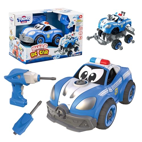 SILVERLIT TOOKO - Baue Mein RC-Polizeiauto- Funkferngesteuertes Polizeiauto zum Bauen (+22 Teile) und Steuern - Ab 3 Jahren von SILVERLIT