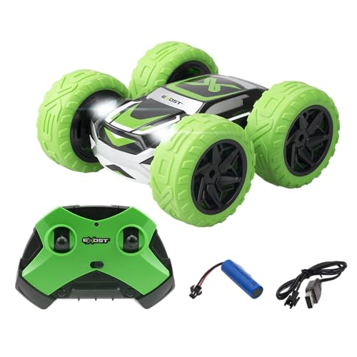 Exost Silverlit All-Terrain Ferngesteuertes Auto 360 Cross Green - Batterie inklusive - Fahren auf 2 Seiten bei 360° + LED-Scheinwerfer - Geschwindigkeit: 12 km/h - Spielzeug für Kinder ab 5 Jahren von Silverlit