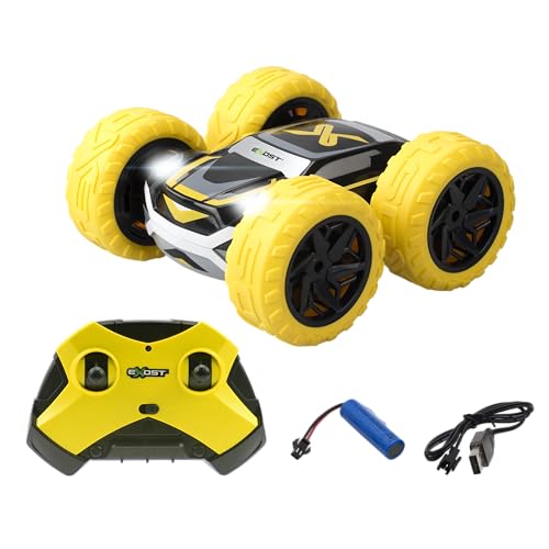 Exost Silverlit All-Terrain Ferngesteuertes Auto 360 Cross Gelb – Batterie inklusive – Fahren auf 2 Seiten bei 360° + LED-Scheinwerfer – Geschwindigkeit: 12 km/h – Spielzeug für Kinder ab 5 Jahren von Silverlit