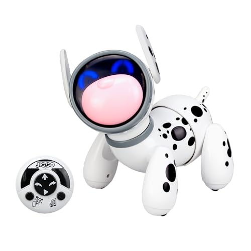 Silverlit - Ycoo - Robo-Hund Jiggo – Interaktiver Roboterhund mit Fernsteuerung – Leuchtende Emotions-Nase & Tastsensor – Reagiert auf Streicheleinheiten von Silverlit