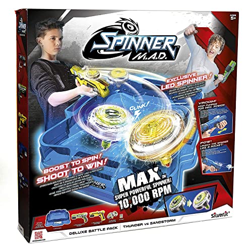 Silverlit Spinner M.A.D Deluxe Battle Pack: Thunder vs Sandstorm Yellow/Green 86311 von Silverlit