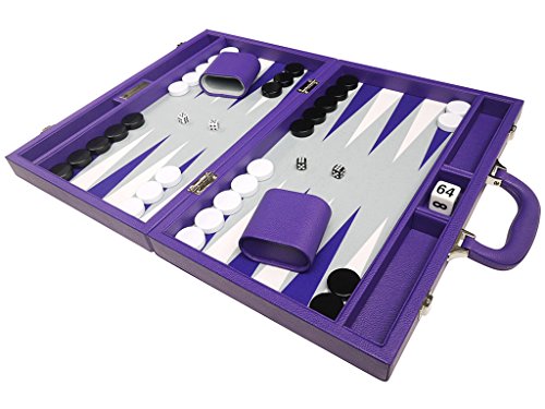 40 x 53 cm Premium Backgammon Set - Lila 40 x 53 cm Premium Backgammon Set - Lila von Silverman & Co.