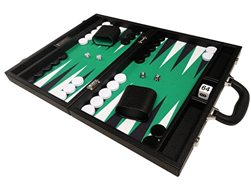 Silverman & Co. 40 x 53 cm Premium Backgammon Set - Schwarz mit weißen und schwarzen Punkten Silverman & Co. 40 x 53 cm Premium Backgammon Set - Schwarz mit weißen und schwarzen Punkten von Silverman & Co.