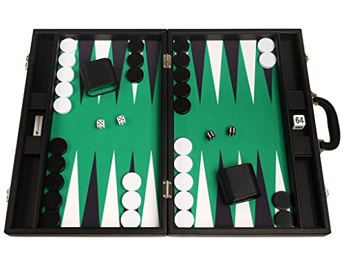 Silverman & Co. 48 x 64 cm Premium Backgammon Set - Schwarz mit weißen und schwarzen Punkten für Erwachsene ab 6 Jahren Silverman & Co. 48 x 64 cm Premium Backgammon Set - Schwarz mit weißen und schwarzen Punkten für Erwachsene ab 6 Jahren von Silverman & Co.