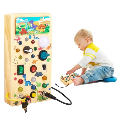 Silvotek Montessori Spielzeug Baby – Busy Board mit LED-Leuchttasten Motorikspielzeug, Activity Board Weihnachts & Geburtstagsgeschenk für 2–6 Jahre Alte Säuglinge und Kleinkinder Silvotek Montessori Spielzeug Baby – Busy Board mit LED-Leuchttasten Motorikspielzeug, Activity Board Weihnachts & Geburtstagsgeschenk für 2–6 Jahre Alte Säuglinge und Kleinkinder von Silvotek