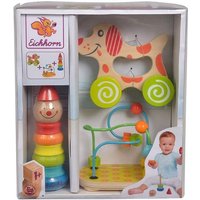 Eichhorn 100003750 - Lernspielset, Steckfigur Clown, Motorikschleife, Schiebehund von Simba Dickie