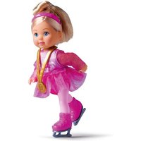 Simba Puppe Evi LOVE Ice Skating mit Schlittschuhen Medaille und Haarband 12cm von Simba Dickie