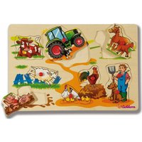Eichhorn Holzspielzeug Puzzle 9-teilig 30x20cm 3fach sortiert von Simba Toys GmbH & Co. KG