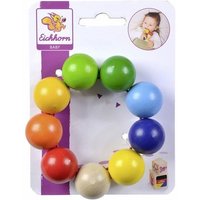 Eichhorn 100017042 - 9 Bunte Kugeln, Greifling, Ring, Buchenholz, von Simba Toys GmbH & Co. KG