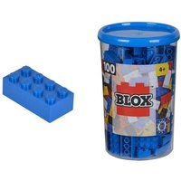 Simba 104118906 - Blox Steine in Dose, Konstruktionsspielzeug, 100, blau von Simba Toys GmbH & Co. KG