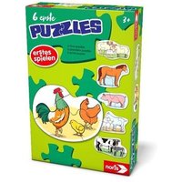 Noris 606012166 - Erstes Spielen, 6 erste Puzzles, Bauernhoftiere, ab 3 Jahren von Simba Toys