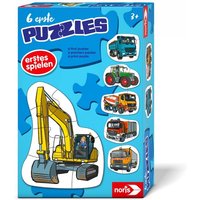 Noris 606012167 - Erstes Spielen, 6 erste Puzzles, Fahrzeuge, ab 3 Jahren von Simba Toys