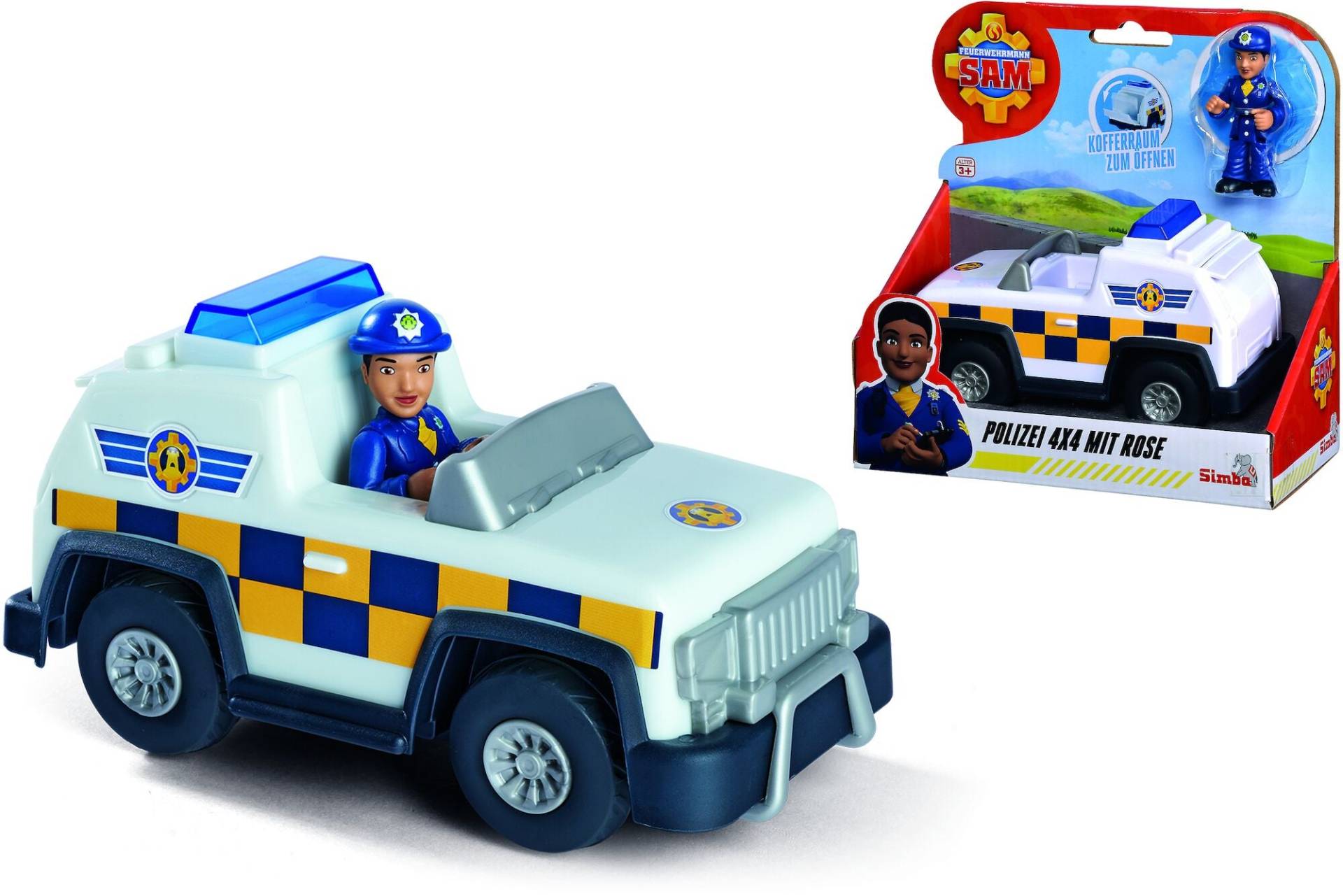 Polizeiauto & Rose Figur Feuerwehrmann Sam Polizeiauto & Rose Figur Feuerwehrmann Sam von Simba Toys