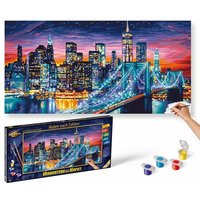 Schipper 609220862 - Malen nach Zahlen, Manhattan bei Nacht, 40 x 80 cm von Simba Toys
