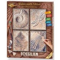 Schipper 609340876 - Malen nach Zahlen, Fossilien, 4 x 18x24cm von Simba Toys