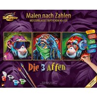 Schipper 609470859 - Malen nach Zahlen, Die Drei Affen, Triptychon, 40 x 120 cm Schipper 609470859 - Malen nach Zahlen, Die Drei Affen, Triptychon, 40 x 120 cm von Simba Toys