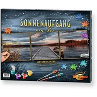 Schipper Malen-nach-Zahlen - Meisterklasse Triptychon - Sonnenaufgang am See von Simba Toys