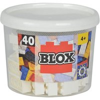 Simba 104118890 - Blox Steine in Dose, Konstruktionsspielzeug, 40, weiß von Simba Toys GmbH & Co. KG