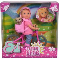 Simba 105733273 - Evi Love Holiday Bike, Puppe mit Fahrrad und Hund von Simba Toys GmbH & Co. KG