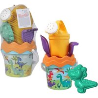 Simba 107114603 - Dino Baby-Eimergarnitur (Eimer 11cm), 6-teilig, Sandspielzeug von Simba Toys