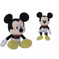 Simba 6315870395 - Disney 100 Jahre, Platinum Collection Sparkly, Mickey Mouse, Plüschfigur, 25 cm, Jubiläumsedition von Simba Toys
