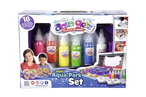 Aqua Gelz Wasser Park Spielset, 6 Flaschen Farbgel, je 30ml, 2 Formen mit je 3 Charakteren, 6X Wasserzusatz, Set zum Aufklappen, ab 8 Jahren Aqua Gelz Wasser Park Spielset, 6 Flaschen Farbgel, je 30ml, 2 Formen mit je 3 Charakteren, 6X Wasserzusatz, Set zum Aufklappen, ab 8 Jahren von Simba