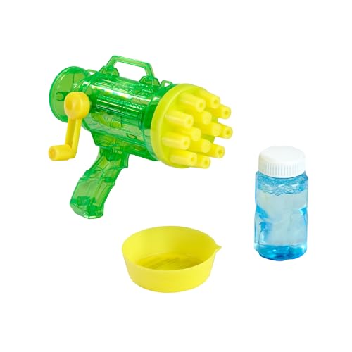 Bubble Fun Seifenblasenpistole mit Kurbel, handbetrieben, 30ml Lauge, erzeugt viele Seifenblasen, 14x12cm, ab 3 Jahren Bubble Fun Seifenblasenpistole mit Kurbel, handbetrieben, 30ml Lauge, erzeugt viele Seifenblasen, 14x12cm, ab 3 Jahren von Simba