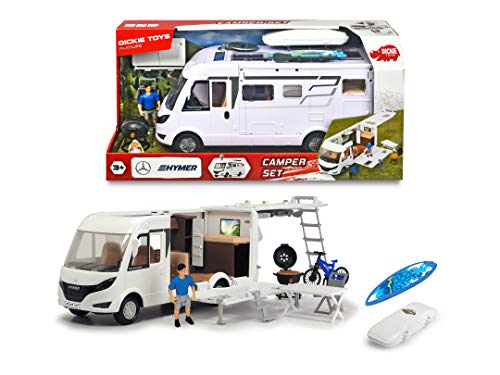 Dickie Toys Playlife-Camper Set, Hymer Camping Van B-Klasse, Wohnmobil, Dach, Seitenpanel, Dachfenster, Türen UVM. Zum Öffnen, inkl. Spielfigur, E-Bike, BBQ m. Leuchtfunktion, Maßstab 1:24, 30 cm Dickie Toys Playlife-Camper Set, Hymer Camping Van B-Klasse, Wohnmobil, Dach, Seitenpanel, Dachfenster, Türen UVM. Zum Öffnen, inkl. Spielfigur, E-Bike, BBQ m. Leuchtfunktion, Maßstab 1:24, 30 cm von Simba