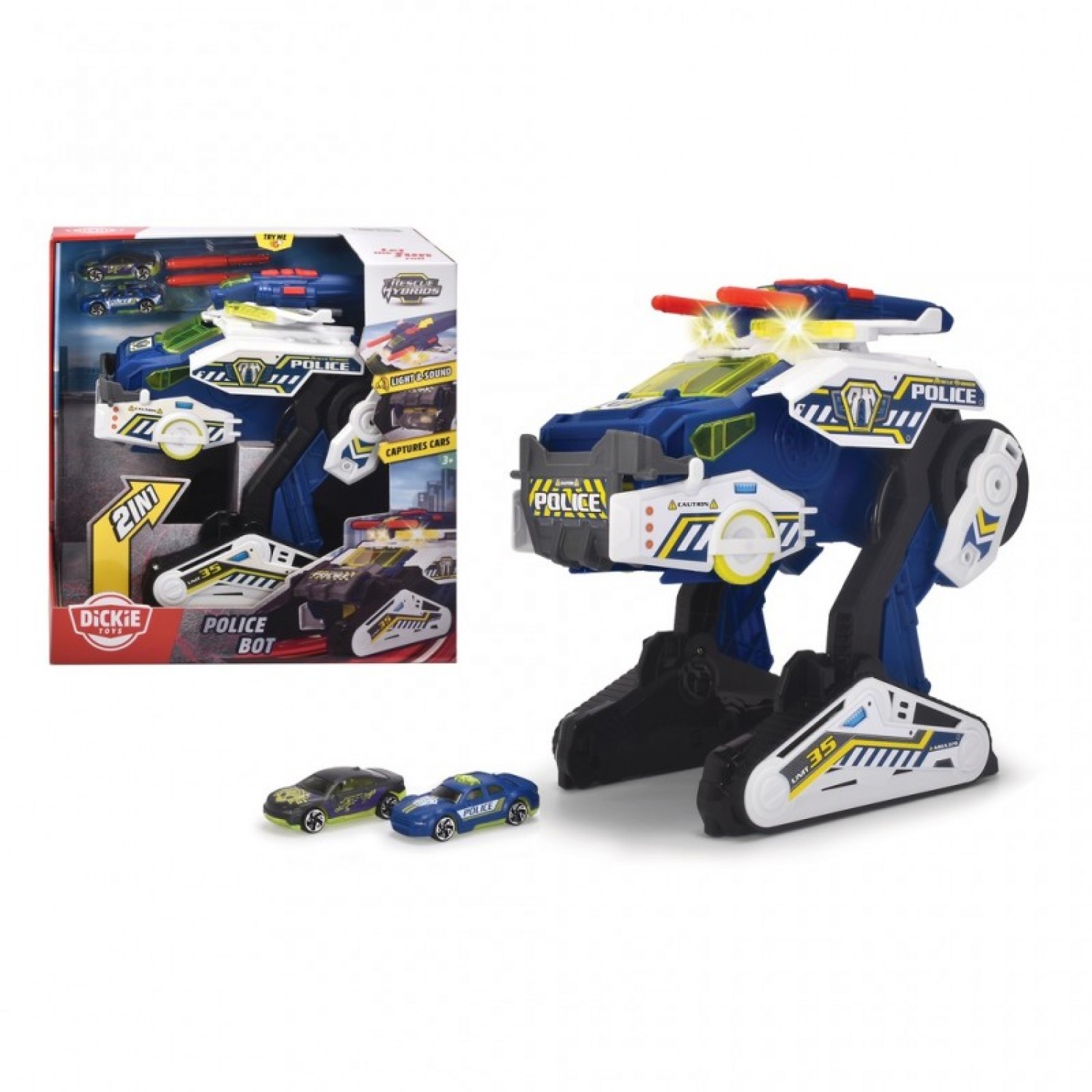 Dickie Toys by Simba Rescue Hybrids Police Bot-Fahrzeug Dickie Toys by Simba Rescue Hybrids Police Bot-Fahrzeug von Simba