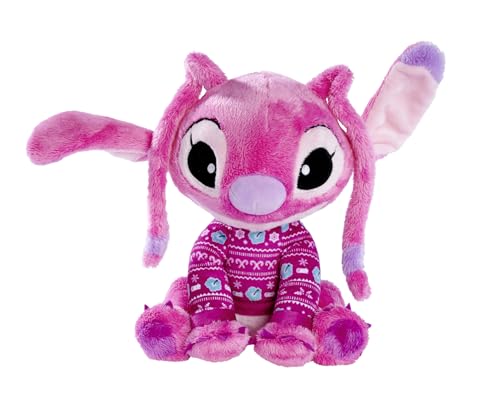 Disney Lilo und Stitch, Angel, Xmas, 25cm Plüschtier, Weihnachts Edition, für Kinder ab den ersten Lebensmonaten geeignet von Simba
